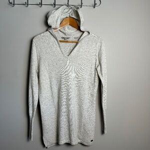 Royal Robbins Women's Cream/Beige Long Sleeve Tunic Hooded‎ Sweater Size Medium